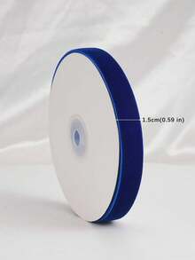 Flocked Ribbon Christmas Ribbon Suitable For Christmas Gift Wrapping, Christmas Wreath Decoration, Christmas Tree Decoration, Flocked Satin Ribbon Bows 1/4 Inch X 10 Yards (Multiple Sizes Available) With Paper Spool For Easy Storage - Dark Blue Size 10 - View 9