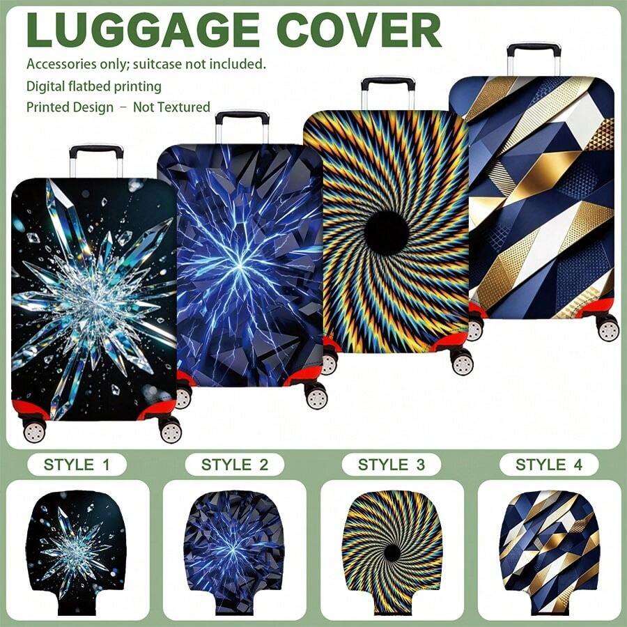 1PC, Flat Print Design, Print Design - No Texture, Accessories Only, Luggage Protective Cover, Does Not Include The Luggage Shown In The Picture, Suitable For 20 To 30 Inch Luggage, Made Of Thickened High-Quality Fabric, Essential Accessory For Your Travel And Checked Luggage.