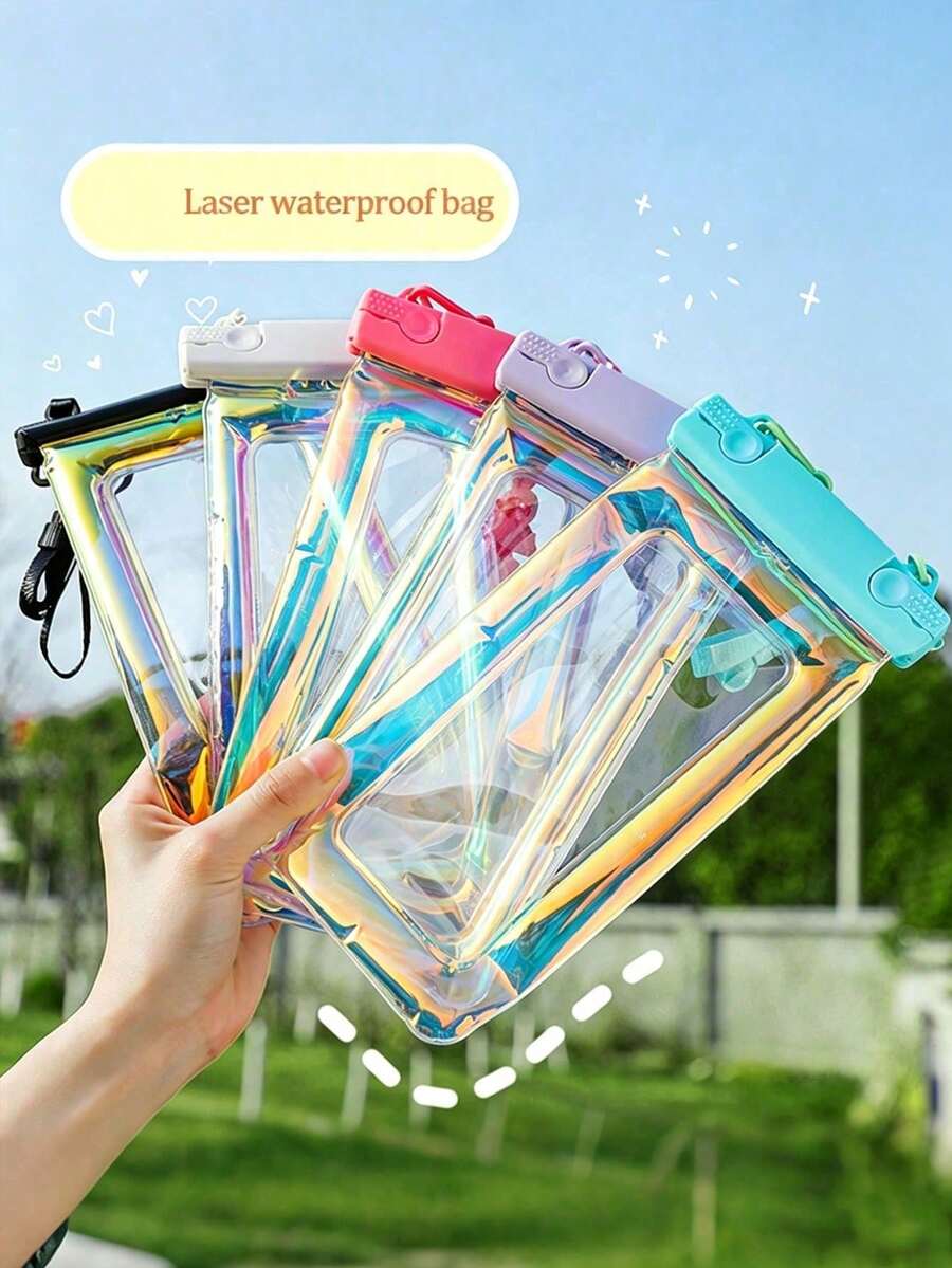 1pc Universal Waterproof Touchscreen Phone Waterproof Bag, 3D Waterproof Phone Protective Case, Phone Dry Bag, Travel Essential, Beach And Pool Essential, Cruise Essential, Suitable For Galaxy, Suitable For Swimming, Rainy Days, Outdoor