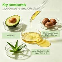 3 buah Masker Perawatan Tangan & Kaki Ekstrak Alpukat, Diformulasikan dengan Ekstrak Tumbuhan, Formula Ringan dan Cepat Meresap, Kaus Kaki Perawatan Kaki yang Melembutkan, Menutrisi Kaki untuk Kaki yang Tampak Halus - 3 buah - View 2
