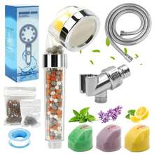 Cabezal de Regadera de Filtro con Soporte, Con Filtro De Vitamina C, Purificador de Alta Presión, Cabezales De Ducha Filtrados Con Cuentas De Filtro, Cabezal de Regadera Cambiable - como en la imagen - Ver 2