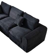 3-IN-1 CUSTOMIZABLE CONFIGURATION: Unleash Your Creativity! 3 Independent Modules Easily Combine Into An L-Shape, A Straight Sofa, Or A Daybed. - 黑色 - 查看 7