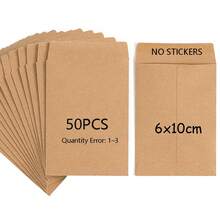 50/100pcs Retro Style Seed/Cash Envelopes, Suitable For Gift Cards - Great For Small Business Packaging, Cash Storage And Special Occasions - Multicolor - View 11