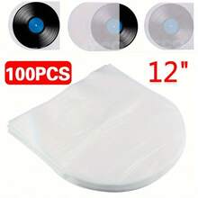 100pcs 5/7/10/12Inch Anti Static Inner Vinyl Record Sleeves | DYNAMIC Rounded Bottom Plastic LP Sleeves | Replace Cardboard PVC & Paper Sleeves | Premium Quality HDPE - Won't Bunch Or Collapse - Clear - View 5