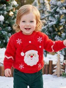 Baby Boys Knit Tops - Red - View 2