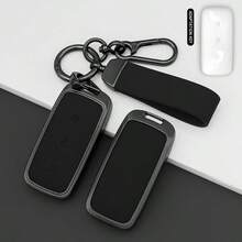 鋅合金鑰匙保護套附鑰匙圈，適用於吉利 Galaxy L6/L7/E5/E8 MAX 1.5T Plus/Air Pro/EX5 車型，鑰匙外殼保護套 - 登山扣掛繩 - 查看 6