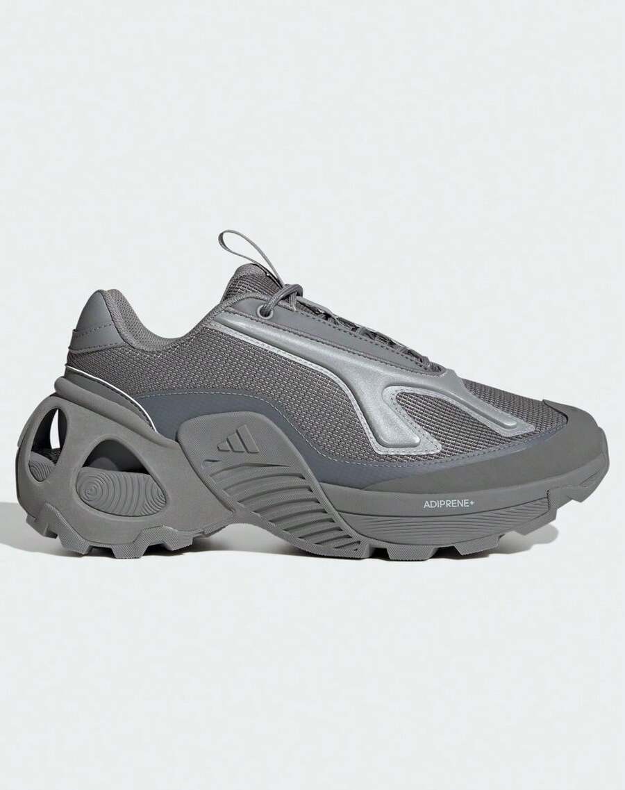Adidas Spring/Autumn Unisex Thick Sole Sports Shoes, Versatile Casual Running Shoes, Couple Shoes JR9180 - Gray/Metallic Silver/Gray - View 1