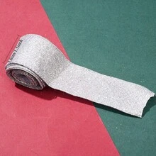 1Roll Classic Christmas Tree Decoration Golden Ribbon Golden Silvery Powder Decorative Bow Material Christmas Wire Edging Ribbon For Gift Packing - Gift Wrapping Tape - View 11