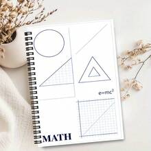 1pc Minimalist Geometric Line A5 Lined Notebook, Back To School Gift, Suitable For Math Formula Summary, Daily Study Record, Campus Essential, Notebook - A5 lined - View 3