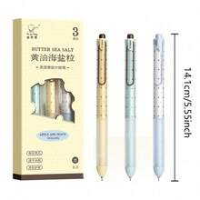 3pcs/Box Fun Scented Gel Pens 0.5mm Creative Quick-Dry Pens Minimalist Polka Dot Black Pens For Study & Office Use - Sets - View 2