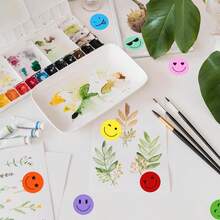 500pcs/Roll Smiling Face Labels Colorful Smiling Face Labels Holiday Teacher Reward Decorative Stickers Motivational Stickers Happy Smiling Face Handmade Seal Stickers Gift Self-Adhesive Seal Stickers PVC Waterproof Stickers - Multicolor - View 6
