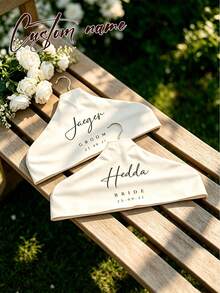 Customized Personalized Wedding Dress Hanger Cover - Customizable Name/Bridesmaid Label, Fabric Dress Protector, Suitable For Wedding Dress, Bridesmaid Dress And Wedding Party (Hanger Not Included) - Multicolor - View 7