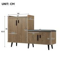 Natural Storage Bench - B120/D34/H82.8cm - Natural - View 2