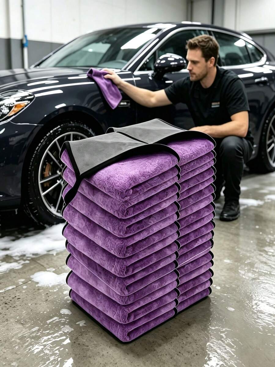 15/10/5/1pc Magic Microfiber Cleaning Towels, Non-Scratch Surface, Soft & Ultra-Fine, Strong Water Absorption, Quick-Dry & Reusable, Suitable For Kitchen, Bathroom, Car, Electronic Devices, Glasses, Faucets And More. Suitable For Faucet Cleaning, Cleaning Towels, Washable Fabric - A - View 1