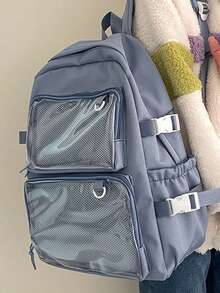 Japanese Kawaii Women New 2026 Transparent Backpack Women Large Capacity Ita Backpack School Bags For College Student JK - Multicolor - View 1