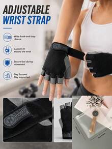 Lightweight Breathable Non-Slip Half-Finger Fitness Gloves, Suitable For Gym, Cycling And Various Training, Ultra-Lightweight Design, Unisex - Multicolor - View 11