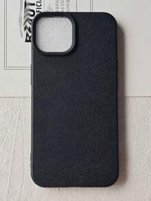 Capa de Telefone de Silicone Líquido TPU Preto Puro - Proteção Macia Anti-Amarelamento, Compatível com Apple 17PROMAX 17PRO 17/16/15/14/13/12/11 - Preto - Visão 2
