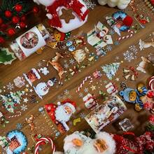 2m/Roll ChristmasTransparent PET Tape Snowman Snowflake Stocking Pumpkin Masking Tape For DIY Sticker Scrapbooking Journal Collage Material:Loop100cm - 2M - View 6
