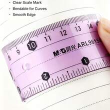 30/20/15cm Ruler, Super Soft, Flexible Soft Ruler, Transparent Ruler, Measuring Ruler, Straight Ruler, Student Ruler, Suitable For Measuring Length, Stationery, School, Classroom, Office, Teacher, Student, Teacher Supplies, Back To School, School Essential Supplies, Suitable For Back To School Season/Back To School Season, Birthday Gift, Teacher's Day Gift, Thanksgiving Gift, Christmas Gift, Halloween Gift, Easter Gift, New Year Multi-Holiday Gift - Multicolor - View 8