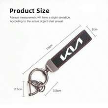 Suede Key Ring Sport Car Keychain Custom For Kia Sportage Ceed Picanto Rio ProCeed Niro Morning KN Car Emblem Gift With - A - View 2