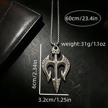 6 Pieces / Set, Men's Retro Coptic Cross Pendant Necklace Set, Stainless Steel Multifunctional Neck Jewelry, Elegant Accessories. - Ancient Silver - View 3