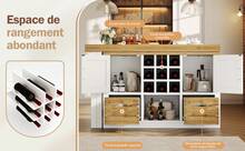 Expandable Sideboard White - Storage And Dining Table Space In Wood For Dining Room And Living Room - 白色 - 查看 6