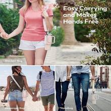 1pc 40oz Portable Cup Sleeve With Adjustable Shoulder Strap - Keeps Drinks Hot Longer - Insulated Cup Holder With Handle - Perfect Cup Accessory For Travel And Outdoor Activities - Multicolor - View 6