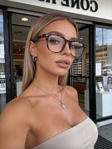 1 Stück Retro Leichtgewicht Mode Brillen Set - Modische Vollrahmen Blaulicht-Schutz Brille - Verschiedenfarbig - Übersicht 1