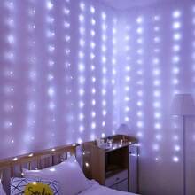 LED Garland Curtain Lights, 8 Modes, With USB Remote Control, Suitable For Wedding, Christmas, Home, Holiday Decoration - White - View 9