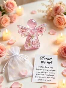 1 Set Elegant Angel Embrace Card Decoration Set, Includes Inspirational Message Cards, Multi-Purpose Decorative Greeting Cards, Suitable As Memorial Gifts For Women And Teachers, Back To School Classroom Decor, Home Decor For Family Gatherings, Birthdays, New Year - Angel - View 2