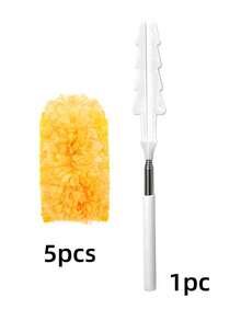 1pc Disposable Multi-Function 360° Double-Sided Electrostatic Dusting Duster, Extendable Cleaning Bubble Dust Duster - Pink - View 9