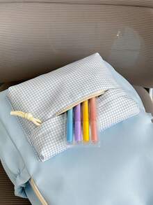 2026 Summer New Colorblock Striped Casual Minimalist Daily Commute Back To School Lightweight Large Capacity Nylon Backpack - Multicolor - View 8