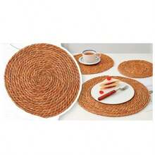 Descanso de Mesa Rústico Redondo 38cm - Elegância Natural e Proteção Premium para Móveis - Marrom - Visão 7