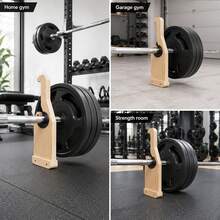 Weight Bar Storage Rack With Anti-Slip Handle, Barbell Holder For Weightlifting Training, Practical Fitness Equipment Accessory - 1 - View 8