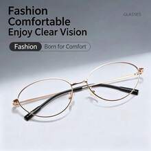 1pc Vintage Exquisite Y2K Cat Eye Women's Non-Prescription Computer Glasses, PC Lens, Anti-Fatigue, Metal Frame, Decorative Casual Eyewear - Multicolor - View 1