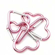5PCS/ Girl Heart-Shaped Hanging Buckle, Wear-Resistant Spring Carabiner, Bag Key DIY Decoration Small Accessories - Multicolor - View 4