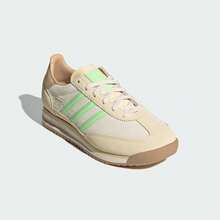 Adidas Spring/Autumn Unisex T-Head Sports Shoes, Classic Retro Versatile Fashion Sneakers JR0092 - Wonder White / Light Fluorescent Green / Soft Brown - View 5