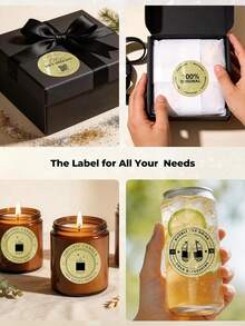 2 Inch Gold Glitter Thermal Labels For Baking, 500 Sheets/1 Roll | Round Thermal Printer Labels, Self-Adhesive, Print Clear And Sharp, Wide Compatibility - View 10