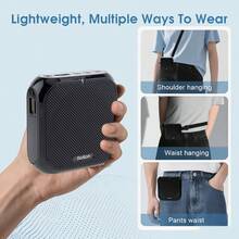 Amplifier Mini Berbentuk Lebah dengan Mikrofon Headset - Speaker Portabel yang Dapat Dipakai, Perekam, Mikrofon Berkabel, dan Kit Baterai untuk Guru, Pemandu Wisata, Dosen (Ringan dan Bebas Genggam) - View 11
