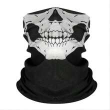 LOTANK 1Pack Multifunctional Seamless Tube Scarf Skull Pattern Face Mask, Breathable Neck Cover For Motorbike Riding Camping Running Halloween Party - Multicolor - View 9