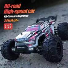 Mobil Stunt Remote Control Skala 1:16 4WD dengan LED, Kecepatan Tinggi Drift Segala Medan, Kendaraan Off-Road Panjat RC 4x4, & Hadiah Natal - MultiWarna - View 12