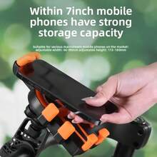Multi-Shock Absorption Universal 360° Rotating Bicycle Phone Mount Motorcycle Phone Holder Anti-Slip Cycling - Multicolor - View 5