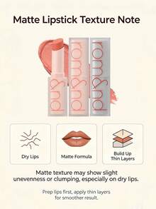 Rom&nd ZERO MATTE LIPSTICK #7 ENVY ME，丝绒哑光质地，轻盈不干燥，柔焦哑光妆效，模糊唇部效果，日常哑光妆容，专业化妆品，特殊场合，韩式妆容，3克/0.11盎司。 - #7 ENVY ME - 查看 10
