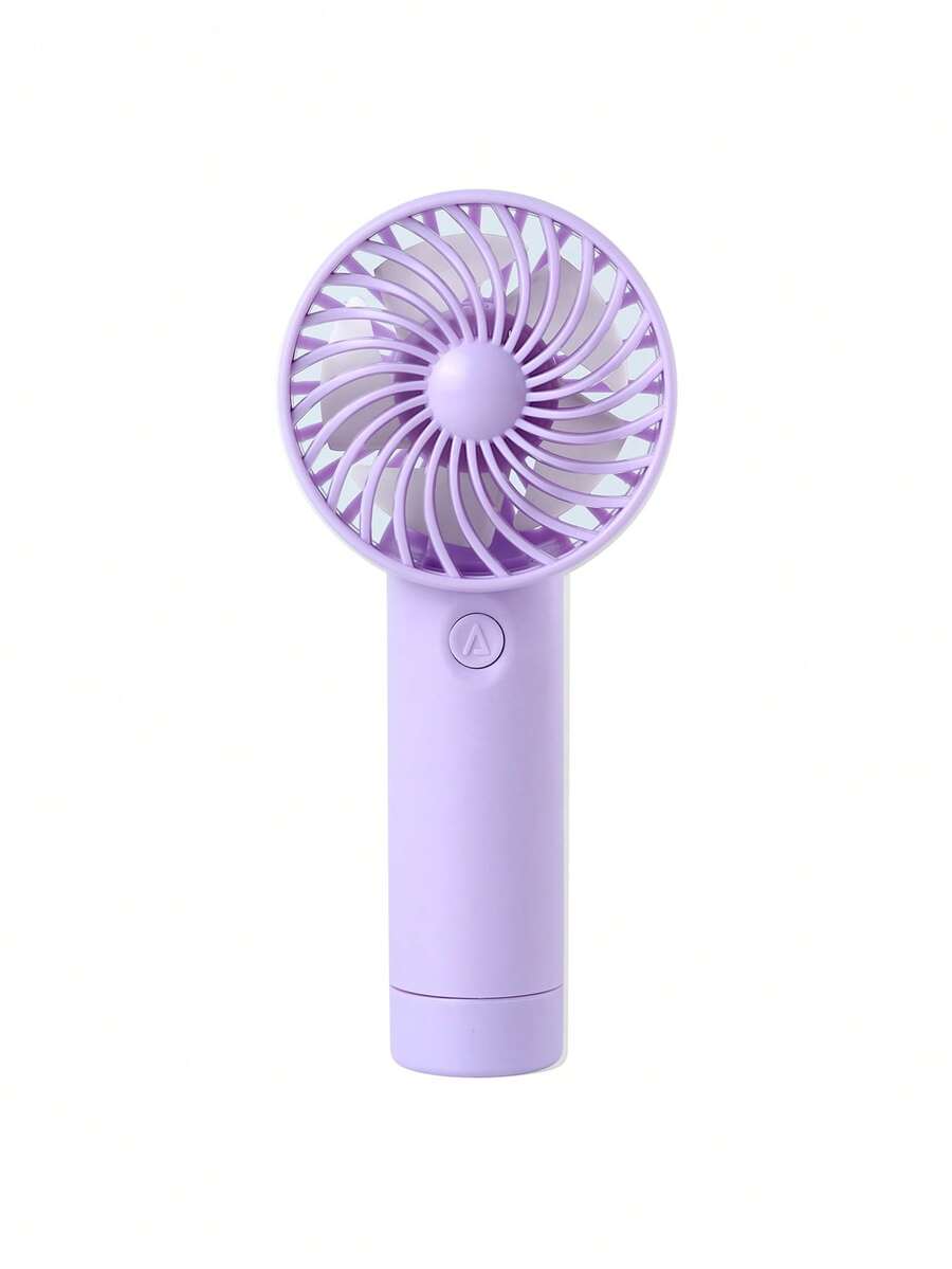 AOYI 1pc Eyelash 500mAh Lithium Battery Rechargeable Portable Handheld Mini Fan With 3-Speed Adjustment, USB Charging Cable And Lanyard - Mauve Purple - View 1