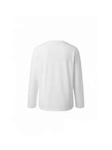 Women's Autumn Korean Style Heart & Polka Dot Loose Round Neck Long Sleeve T-Shirt Inner Layer Base Top - White - View 11