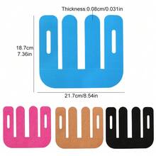 10Pcs/Set Contoured Precut Knee Kinesiology Tape, Stretch Elastic Knee Muscle Joint Support Tape, Breathable Compression Knee Stabilizer For Men Women Daily Sports Fitness Training - Multicolor - View 3