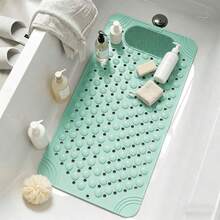 1pc Non-Slip Massage Bathtub Mat With Massage Foot Pad, Durable PVC Shower Suction Cup Mat, Bathroom Safety Mat, Suitable For Home Toilet, Non-Slip Safety Design, Rectangular Shower Mat And Bathroom Anti-Slip Mat - A - View 4