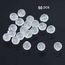 10-200pcs Soft Anti-Leak Safety Earring Backs, Soft Transparent Earring Back Replacement Parts, Suitable For DIY Jewelry Making, Transparent Ball Earring Stoppers Anti-Slip Anti-Fall - Earplugs - View 13