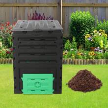 450L Garden Compost Bin Outdoor Container With Lid For Kitchen And Garden Waste - Default - View 3