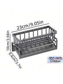 1 buah Rak Organizer Wastafel Dapur, Rak Penyimpanan Kamar Mandi, Tempat Spons Keran Dapur, Rak Spons Pengering, Dapat Menampung Sabun, Sikat, Handuk, Kain Gosok, Perlengkapan Kamar Mandi dan Dapur - MultiWarna - View 2